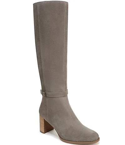 Vionic Valora Suede Block Heel Tall Boots