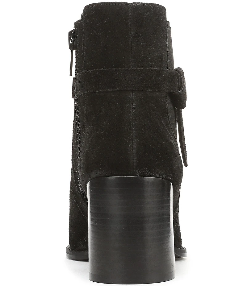 Vionic Vivette Suede Buckle Hardware Strap Ankle Booties