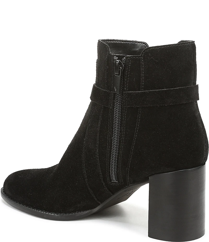 Vionic Vivette Suede Buckle Hardware Strap Ankle Booties