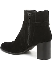 Vionic Vivette Suede Buckle Hardware Strap Ankle Booties