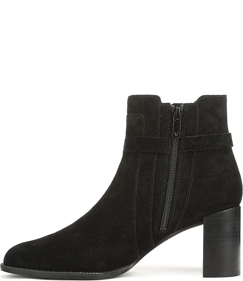 Vionic Vivette Suede Buckle Hardware Strap Ankle Booties
