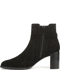 Vionic Vivette Suede Buckle Hardware Strap Ankle Booties