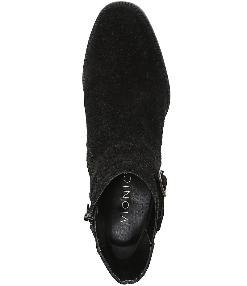 Vionic Vivette Suede Buckle Hardware Strap Ankle Booties