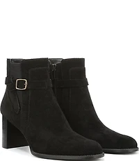 Vionic Vivette Suede Buckle Hardware Strap Ankle Booties