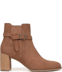Vionic Vivette Suede Buckle Hardware Strap Ankle Booties