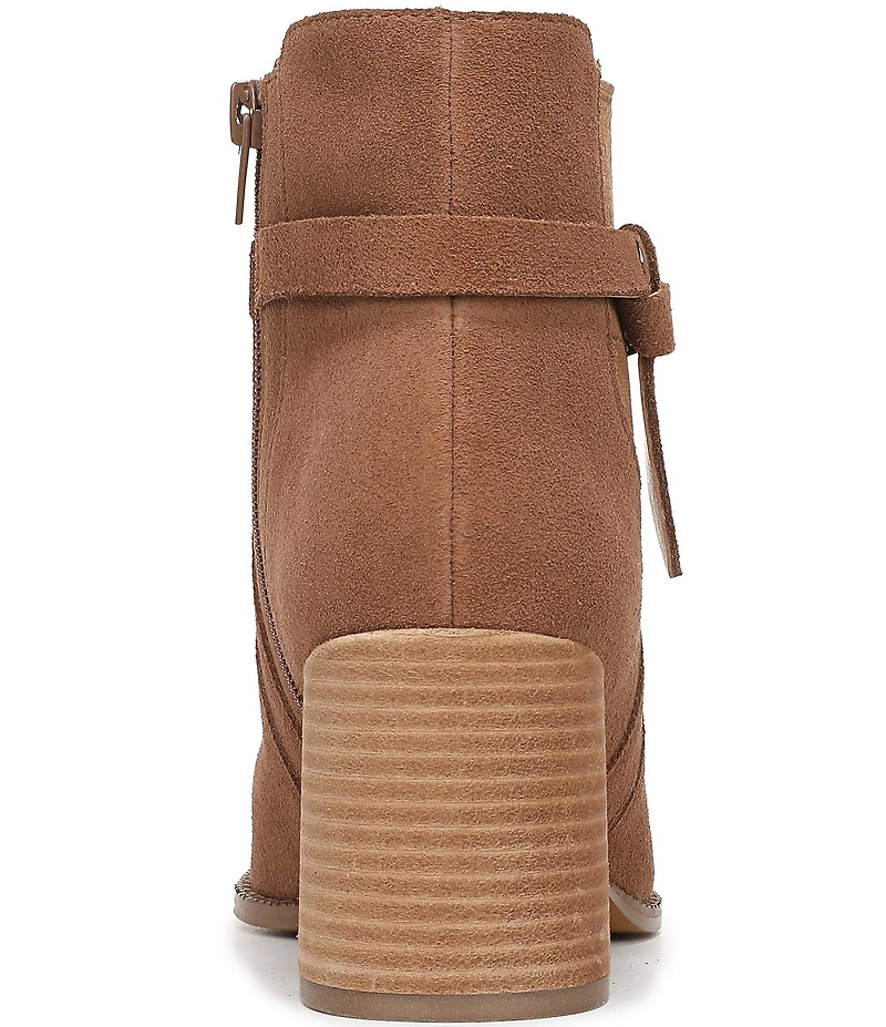 Vionic Vivette Suede Buckle Hardware Strap Ankle Booties