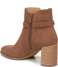 Vionic Vivette Suede Buckle Hardware Strap Ankle Booties