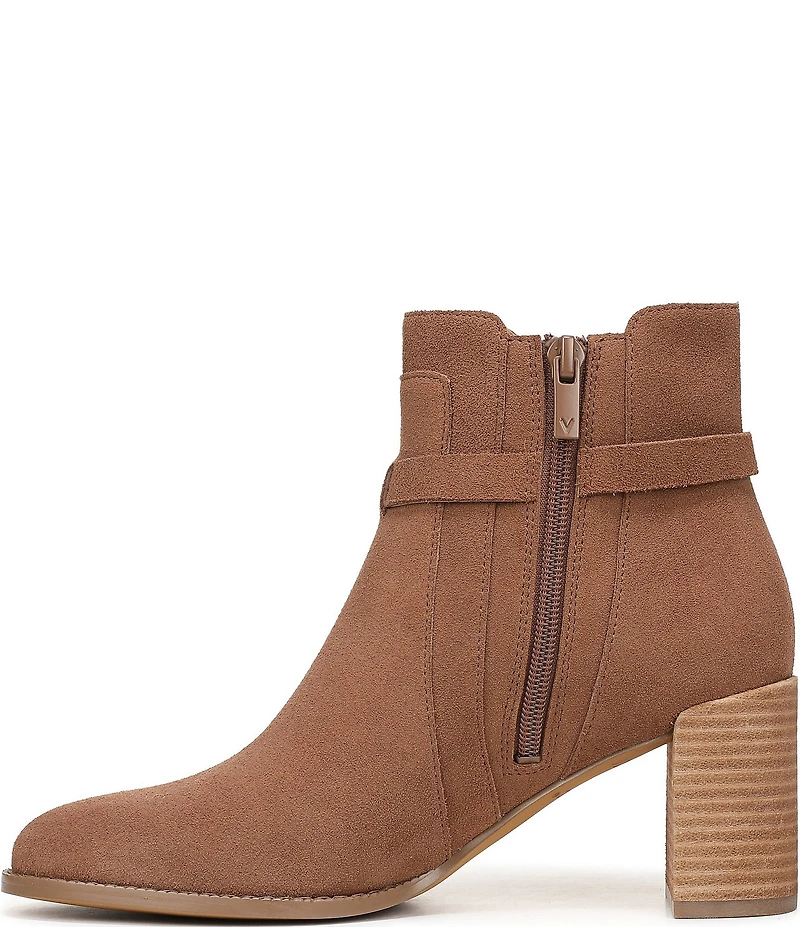 Vionic Vivette Suede Buckle Hardware Strap Ankle Booties
