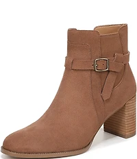 Vionic Vivette Suede Buckle Hardware Strap Ankle Booties