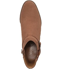 Vionic Vivette Suede Buckle Hardware Strap Ankle Booties