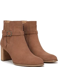 Vionic Vivette Suede Buckle Hardware Strap Ankle Booties