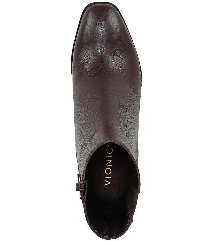 Vionic Vynn Leather Dress Ankle Booties