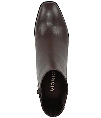 Vionic Vynn Leather Dress Ankle Booties