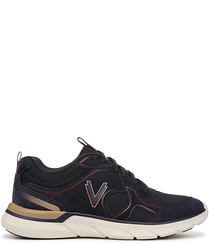 Vionic Walk Parkside Suede Mesh Logo Detail Sneakers