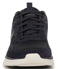 Vionic Walk Parkside Suede Mesh Logo Detail Sneakers