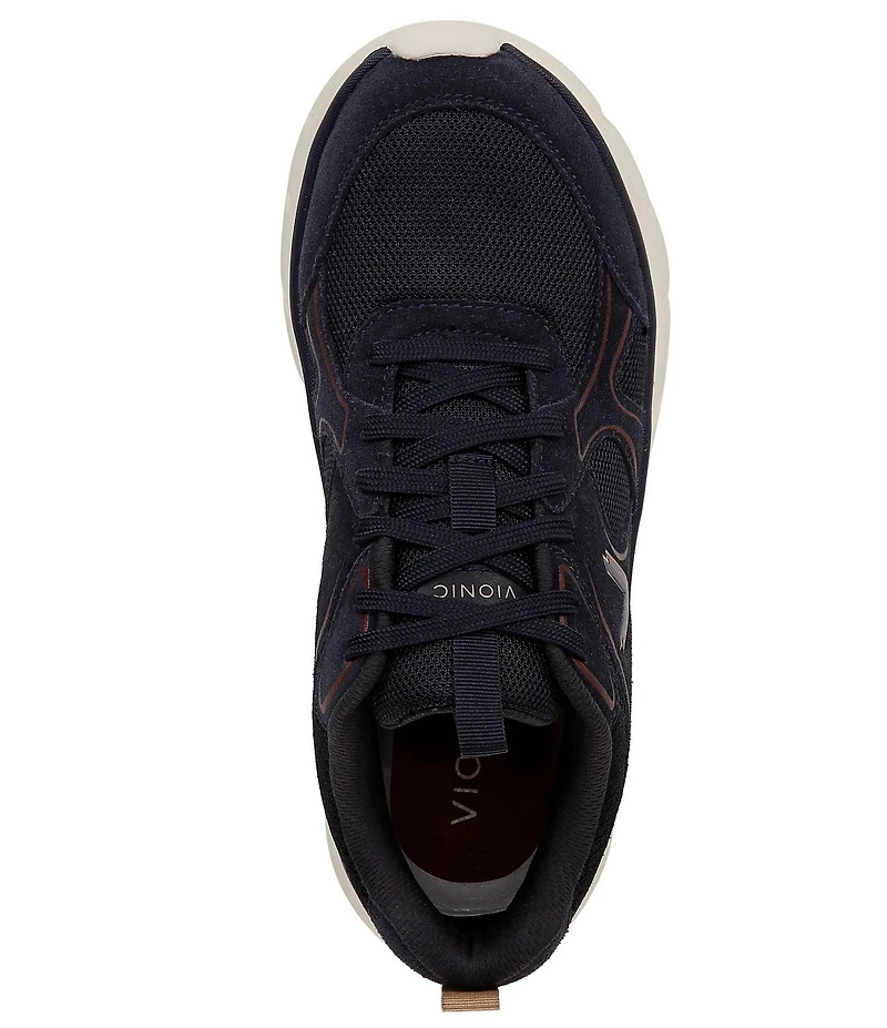 Vionic Walk Parkside Suede Mesh Logo Detail Sneakers