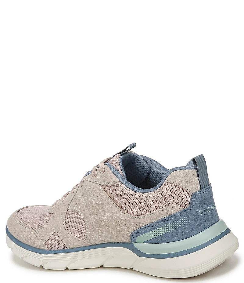 Vionic Walk Parkside Suede Mesh Logo Detail Sneakers