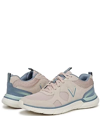 Vionic Walk Parkside Suede Mesh Logo Detail Sneakers