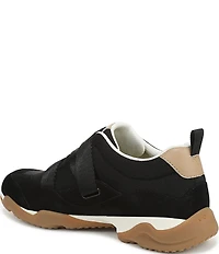 Vionic Walk Slim Gia Suede and Leather Cross Strap Walking Sneakers