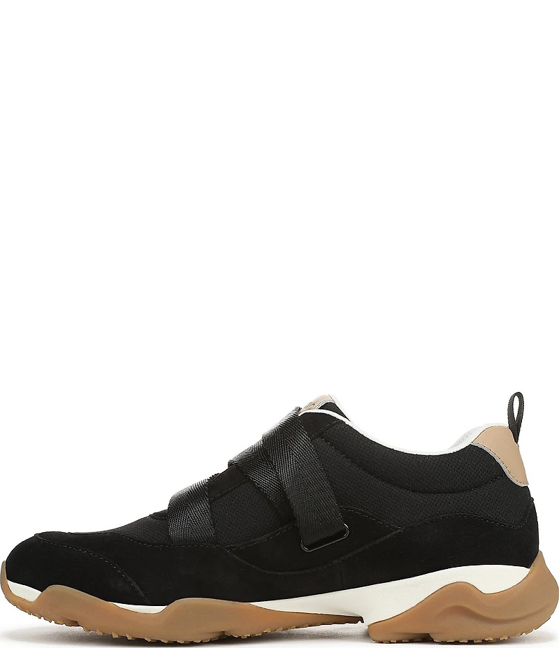 Vionic Walk Slim Gia Suede and Leather Cross Strap Walking Sneakers