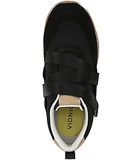 Vionic Walk Slim Gia Suede and Leather Cross Strap Walking Sneakers