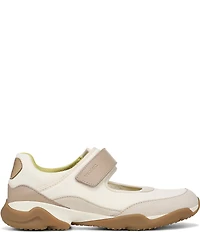 Vionic Walk Slim Giselle Mixed Leather and Textile Mary Jane Sneakers