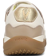 Vionic Walk Slim Giselle Mixed Leather and Textile Mary Jane Sneakers