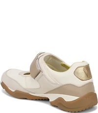 Vionic Walk Slim Giselle Mixed Leather and Textile Mary Jane Sneakers