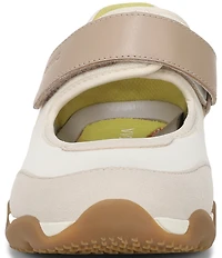 Vionic Walk Slim Giselle Mixed Leather and Textile Mary Jane Sneakers