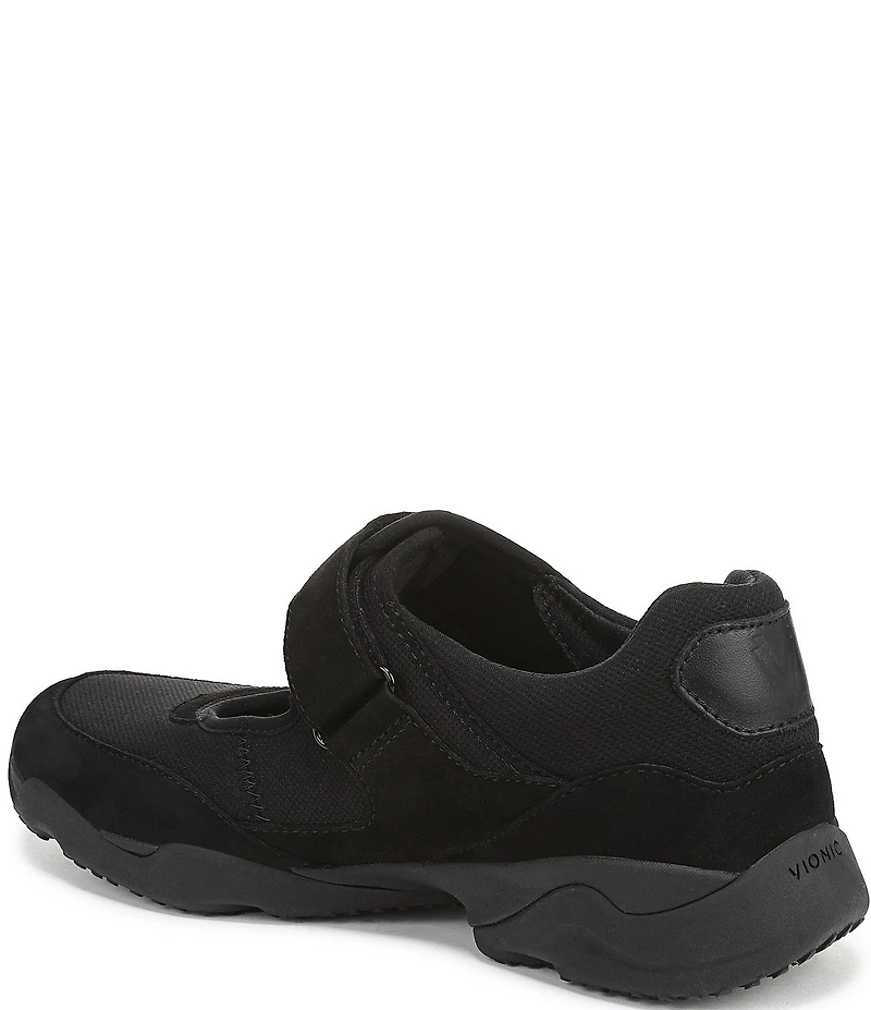 Vionic Walk Slim Giselle Suede and Textile Mary Jane Sneakers