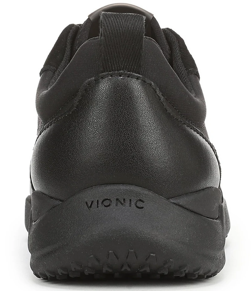 Vionic Walk Slim Glide Sleek Leather Lace Up Sneakers