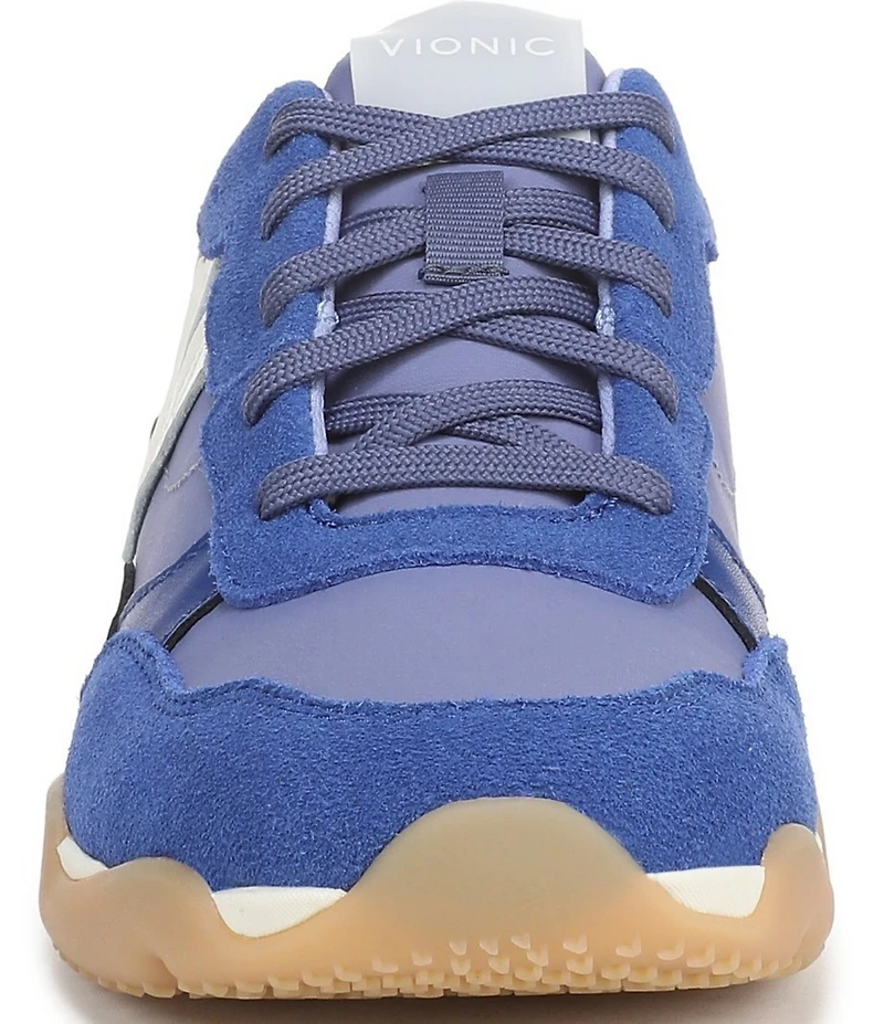 Vionic Walk Slim Glide Sleek Leather Lace Up Sneakers