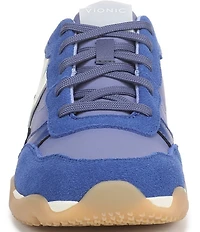 Vionic Walk Slim Glide Sleek Leather Lace Up Sneakers