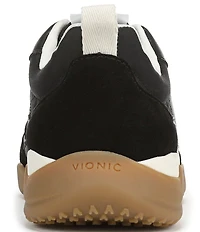 Vionic Walk Slim Glide Sleek Leather Lace Up Sneakers