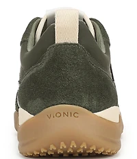 Vionic Walk Slim Glide Sleek Leather Lace Up Sneakers