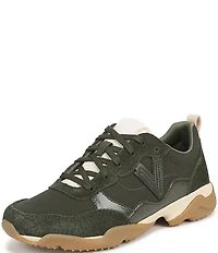 Vionic Walk Slim Glide Sleek Leather Lace Up Sneakers