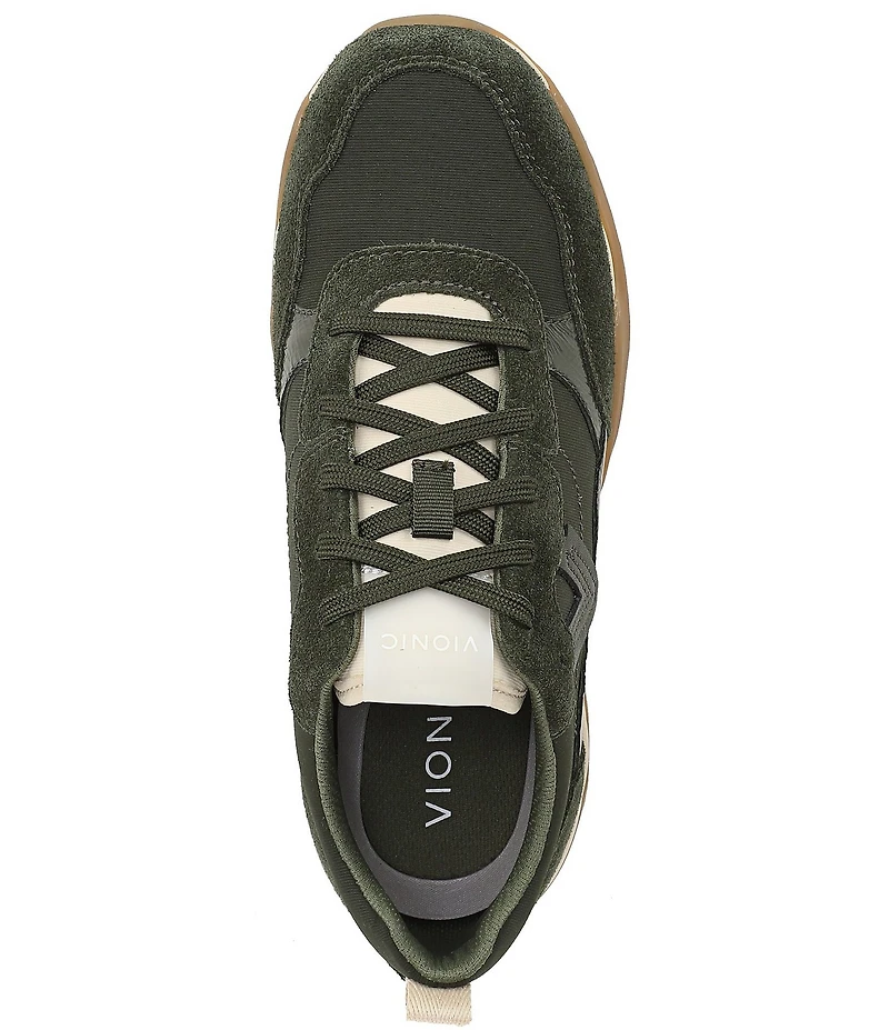 Vionic Walk Slim Glide Sleek Leather Lace Up Sneakers