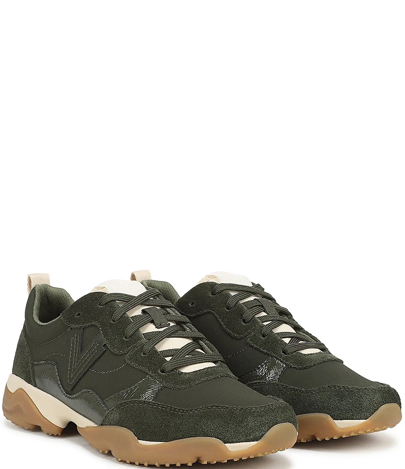 Vionic Walk Slim Glide Sleek Leather Lace Up Sneakers