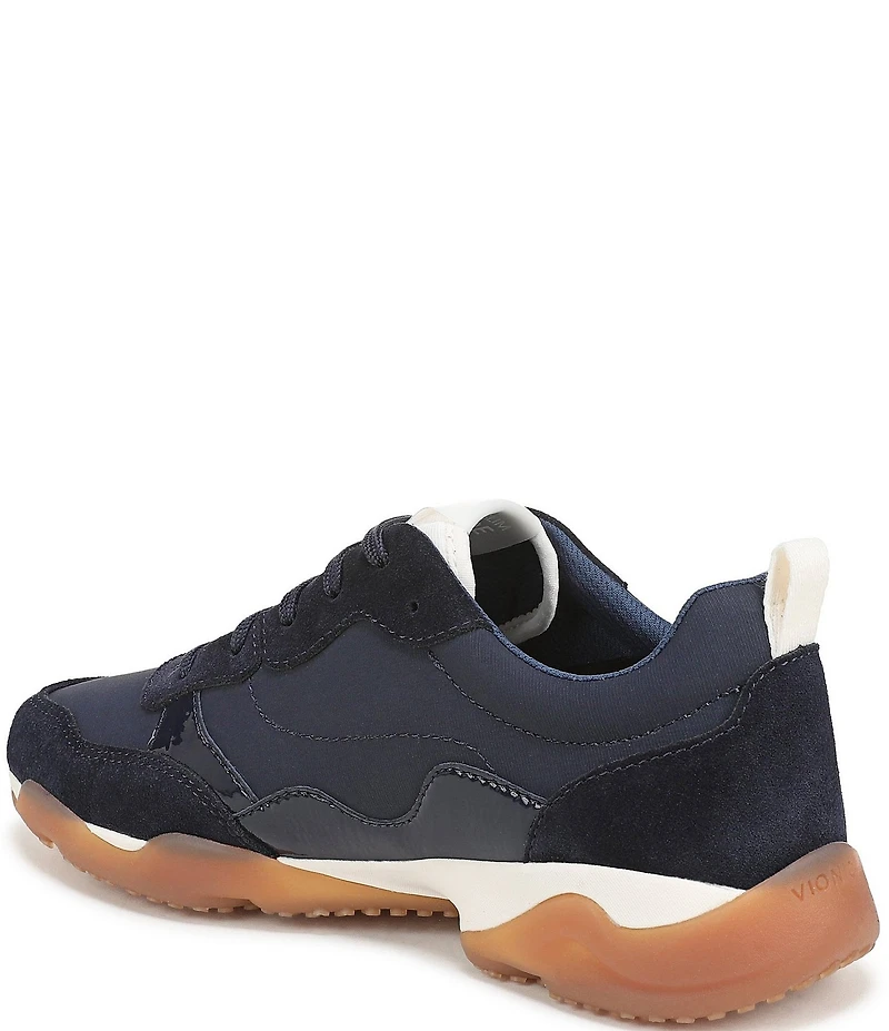 Vionic Walk Slim Glide Sleek Leather Lace Up Sneakers