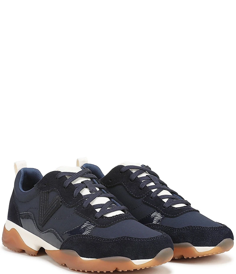 Vionic Walk Slim Glide Sleek Leather Lace Up Sneakers