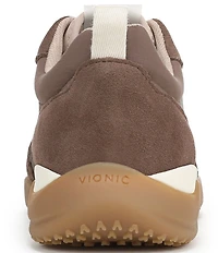 Vionic Walk Slim Glide Sleek Leather Lace Up Sneakers