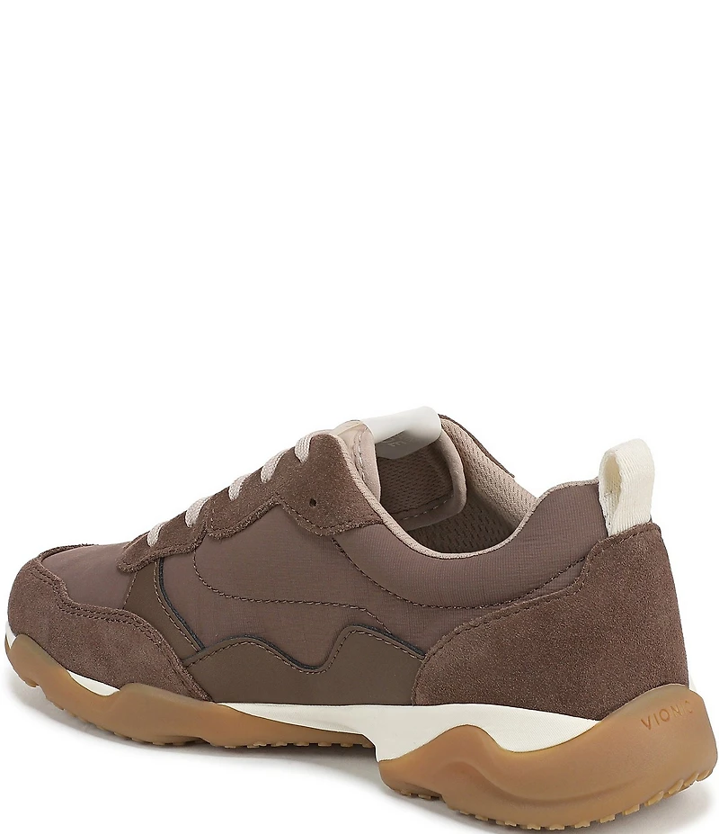 Vionic Walk Slim Glide Sleek Leather Lace Up Sneakers