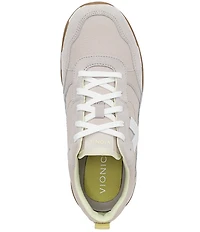 Vionic Walk Slim Glide Sleek Leather Lace Up Sneakers