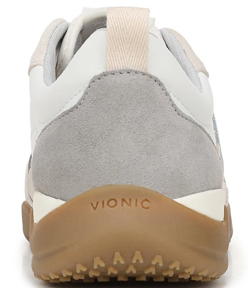 Vionic Walk Slim Glide Sleek Leather Lace Up Sneakers