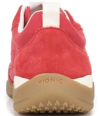 Vionic Walk Slim Glide Sleek Leather Lace Up Sneakers