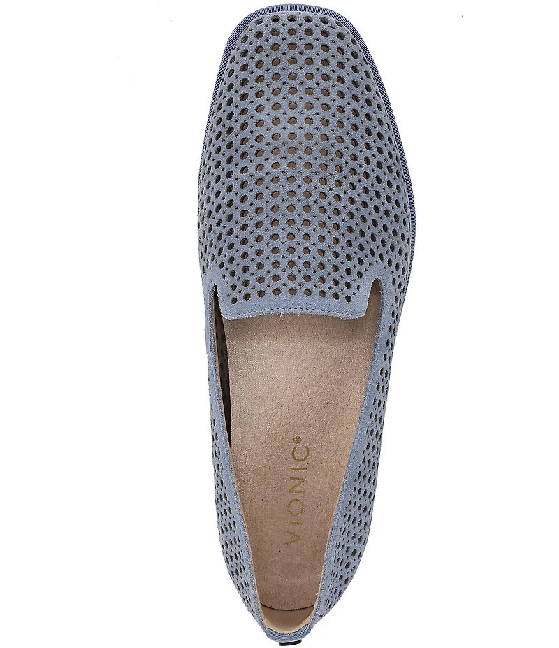 Vionic Willa 2.0 Perforated Suede Slip On Loafers