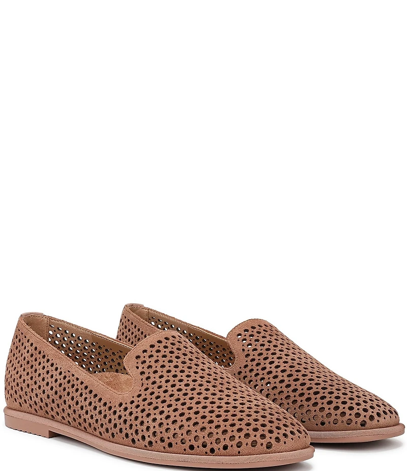 Vionic Willa 2.0 Perforated Suede Slip On Loafers