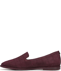 Vionic Willa 2.0 Croco Embossed Suede Slip On Loafers