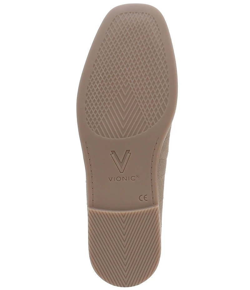 Vionic Willa 2.0 Croco Embossed Suede Slip On Loafers