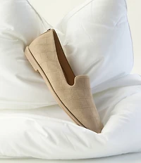 Vionic Willa 2.0 Croco Embossed Suede Slip On Loafers